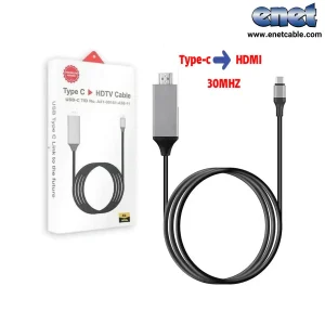 تبدیل کابلی Type-C به HDMI (30mhz) ای نت ۱٫۸ متری