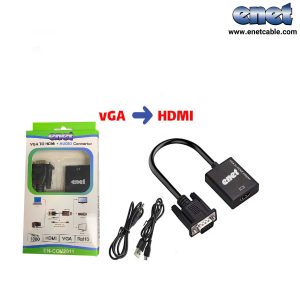 تبدیل VGA To HDMI باصدا و پاور ای نت EN-COV2011