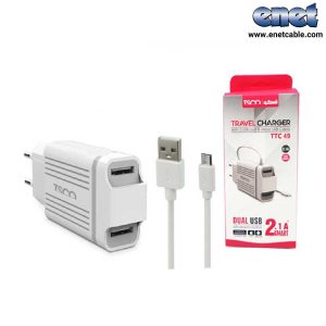 آداپتور شارژ ۲خروجی +کابل میکزو تسکو TTC-49