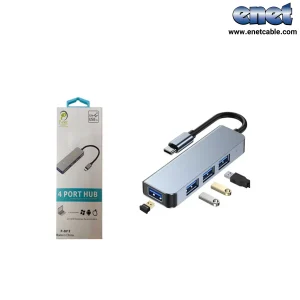 هاب چهار پورت type-c پی نت مدل PNET-3612 USB3.0