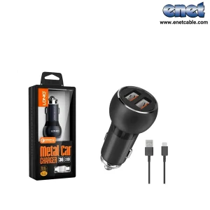 شارژر فندکی الدینیو مدل C503Q همراه با کابل Type-C
