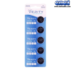 باتری سکه ای CR2016 بسته ۵ عددی وریتی/Verity