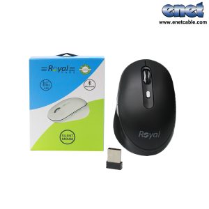 موس بی سیم بی صدا MW300 مشکی رویال/ROYAL