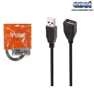 کابل افزایش ۱۰ متری USB2.0 مشکی  ویلوت/WELOT
