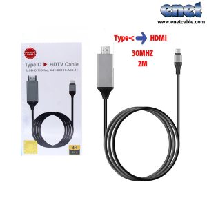کابل تبدیل Type-C to HDMI  اینت ۲ متری (۳۰MHZ)