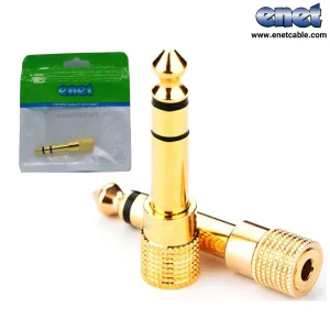 تبدیل جک ۶٫۵ نری به ۳٫۵ مادگی طلایی