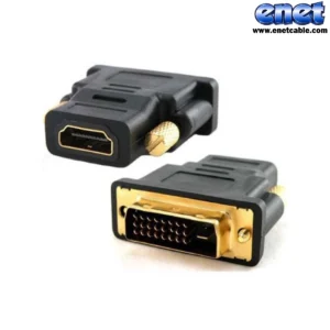 تبدیل سوکتیDVI TO HDMI(مادگی hdmi) پک نایلونی ساده