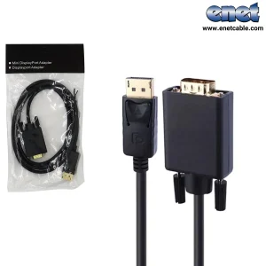 تبدیل کابلی Display To VGA  1.8M (پک نایلونی)