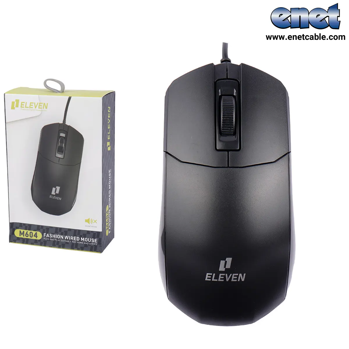موس ۳کلید سیم دار M604 الون/ELEVEN