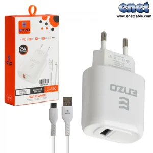 کلگی و کابل تایپ سی ۲۵W  C-350  انزو/ENZO