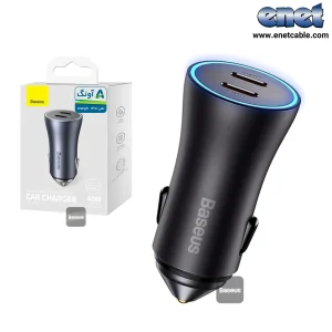شارژر فندکی ۴۰وات  ۲پورت Type-c باسئوس/BASEUS