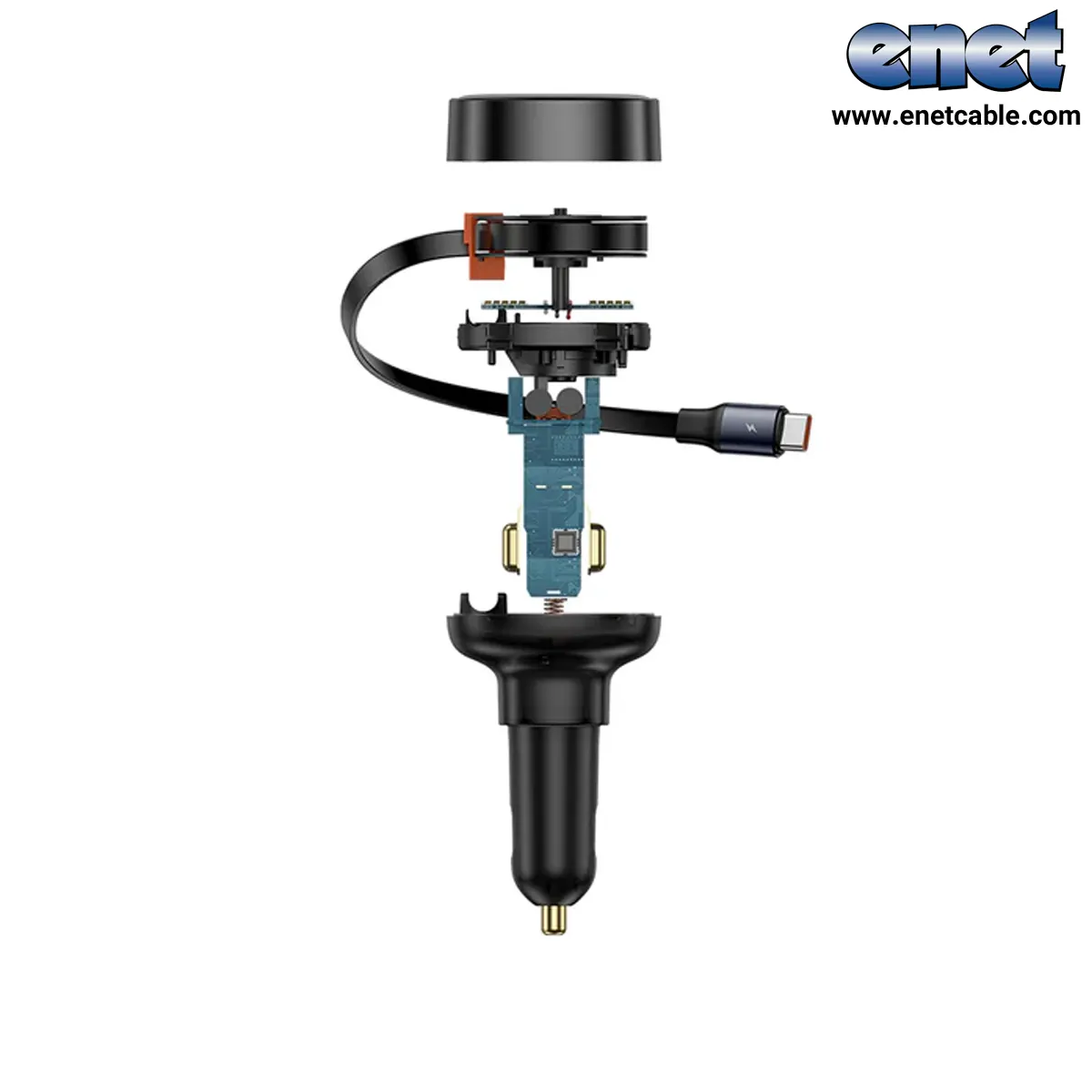 شارژر فندکی ۶۰وات کابل تایپ سی جمع شو+۱پورت خروجی تایپ سی باسئوس/BASEUS - Image 5