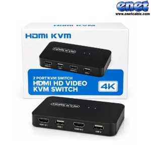 سوئیچ KVM HDMI دو پورت همراه با کابل
