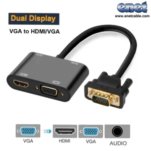 تبدیل VGA به VGA+HDMI باصدا و پاور