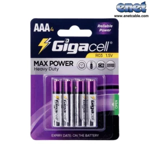 باتری نیم قلمی ۴تایی مکس پاور  گیگاسل/GIGACELL