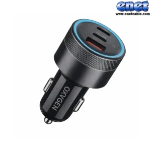 شارژر فندکی خودرو ۳پورت ۶۶w AC17 اکسیژن/OXYGEN