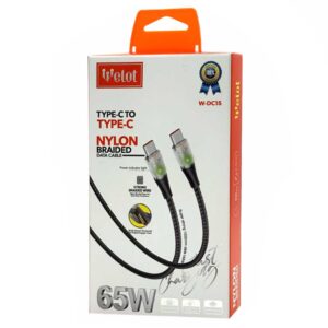 کابل دوسر تایپ سی ۶۵W DC15  ویلوت/WELOT