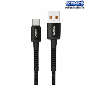 کابل شارژ تایپ سی ۱ متری LX25 3A اکسیژن/OXYGEN