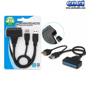 تبدیل SATA TO USB3.0 دو کابله (باسوکت آداپتور)