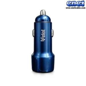 شارژر فندکی ۲ پورت ۵۵ وات C66  ویولت/WELOT