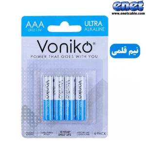 باتری نیم قلم ۴تایی Ultra Alkaline ونیکو/Voniko