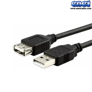 کابل افزایش USB 60 سانتی مشکی USB 2.0